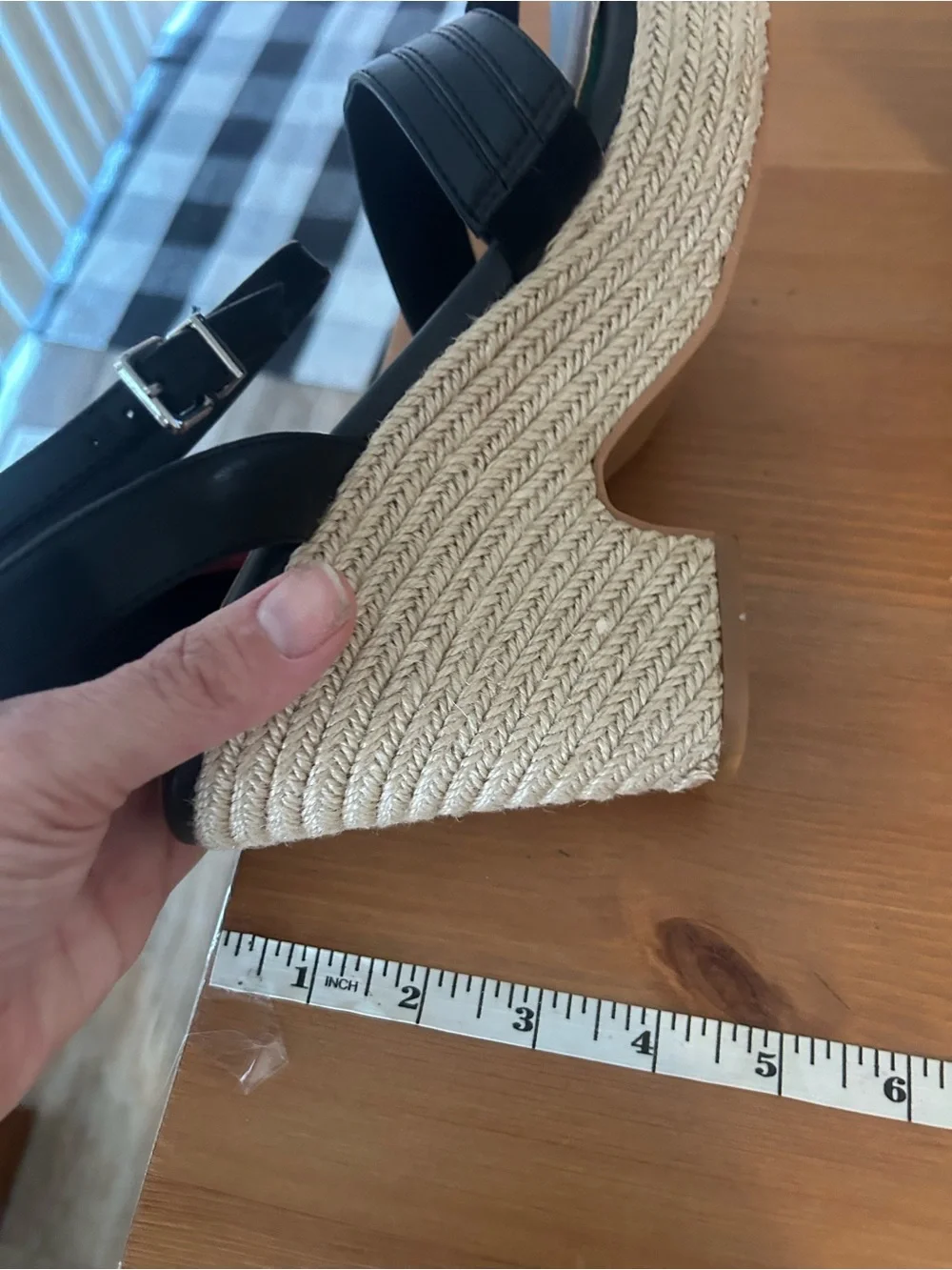 New Torrid Size 10W Black Espadrille wedge heels